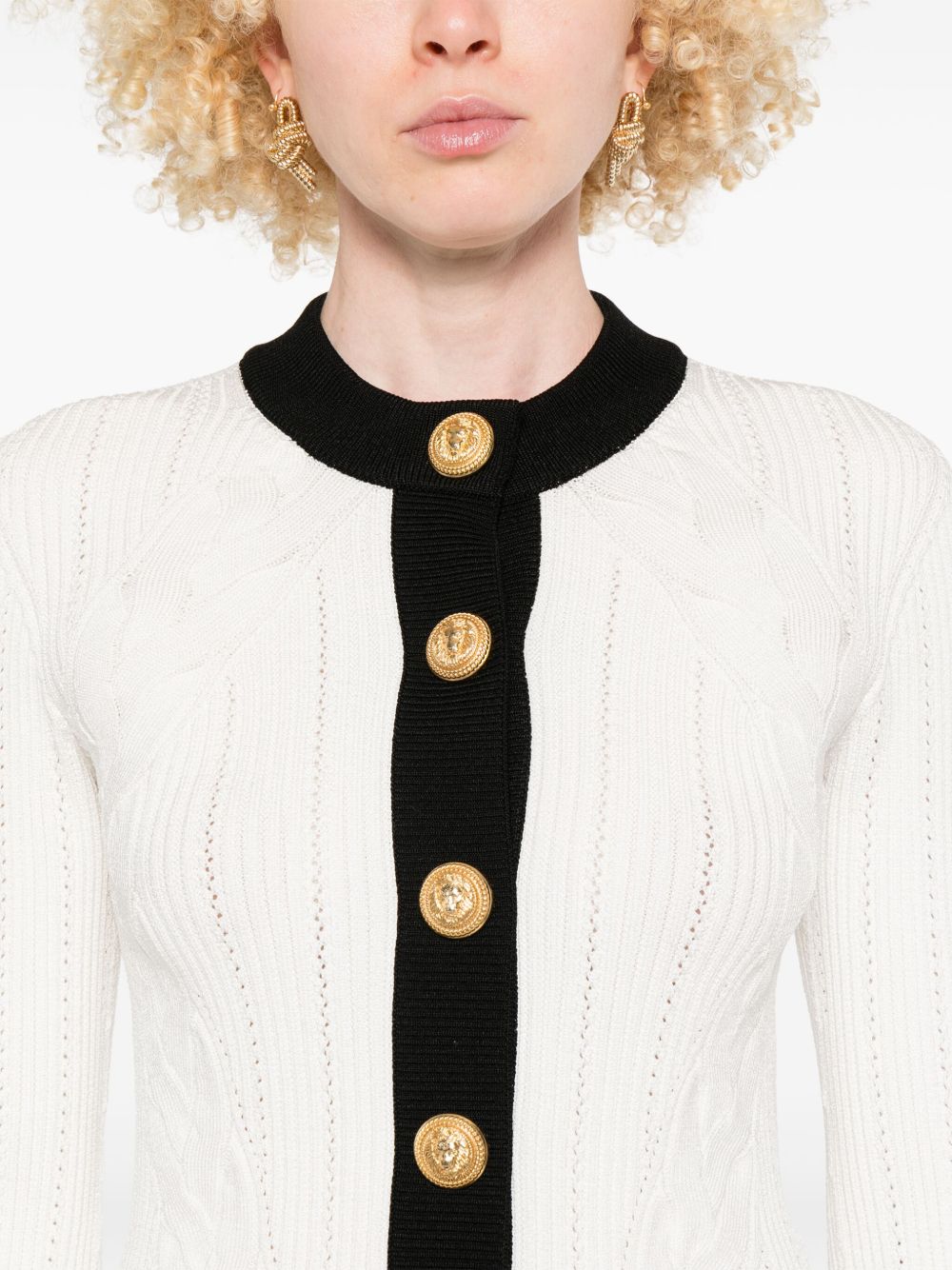 Balmain Women's Two-Tone Cardigan