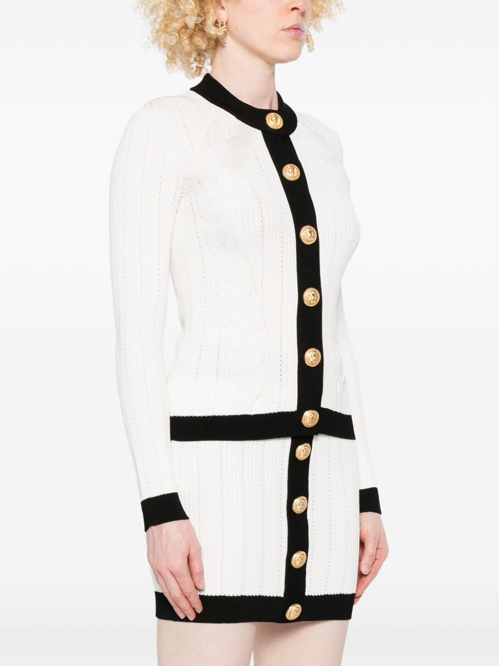 Balmain Women's Two-Tone Cardigan