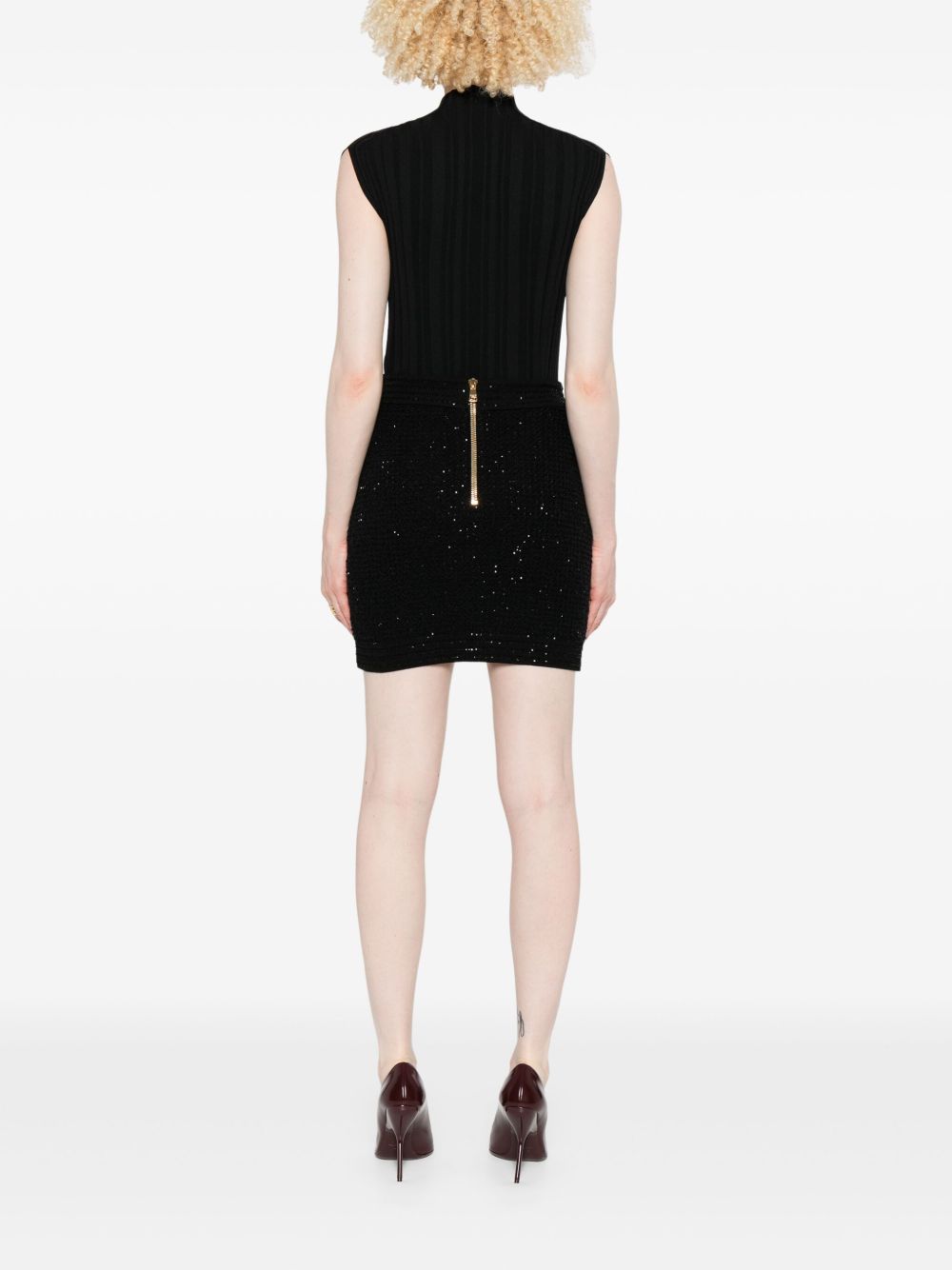 Balmain Women's Tweed Mini Skirt