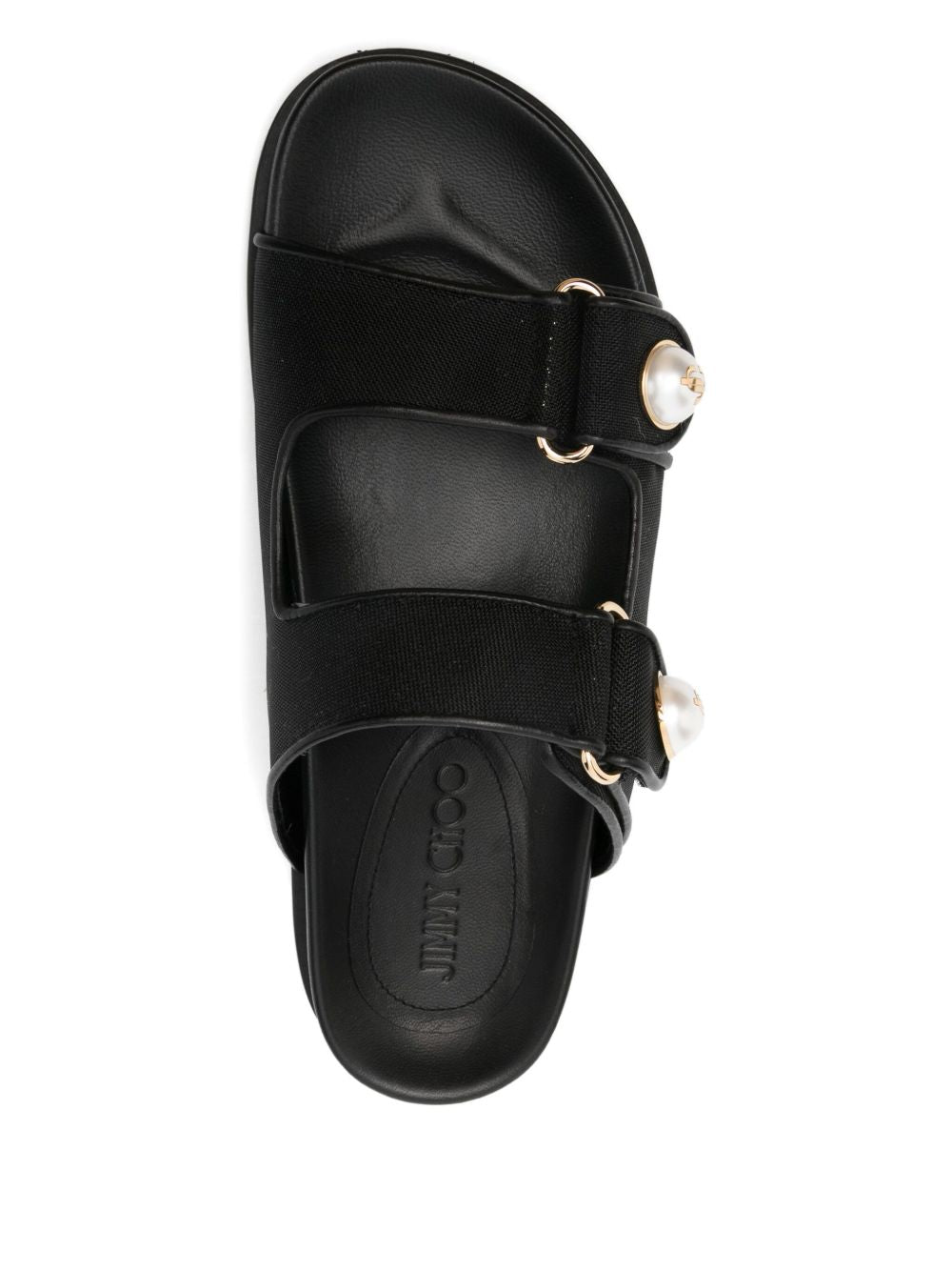 Jimmy Choo Women's Fayence Sandal Low Leather Sandals With Pearls