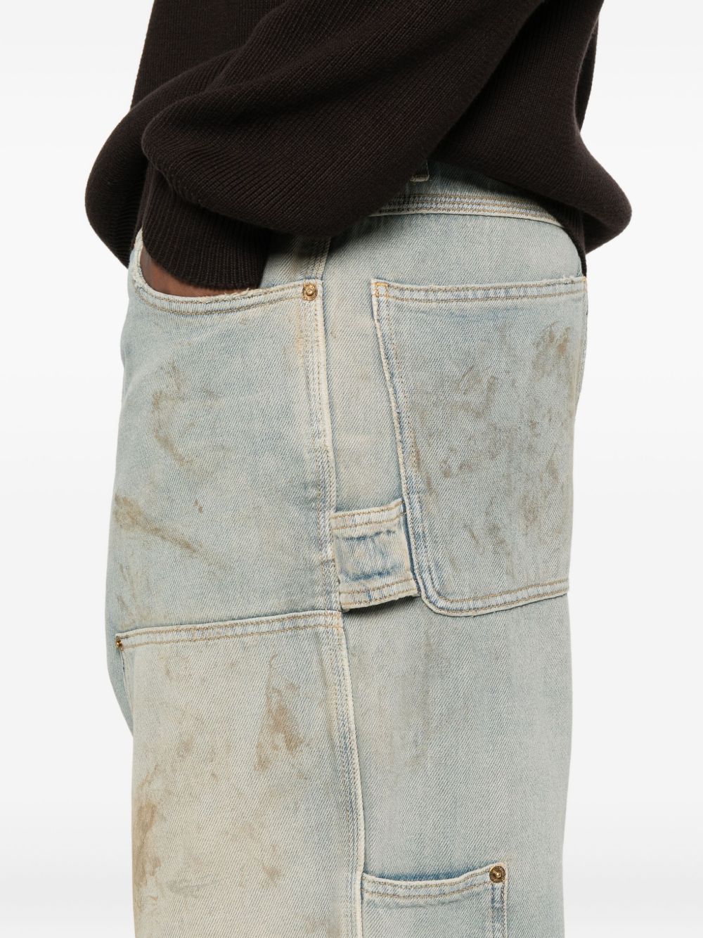 Golden Goose Men's Destroyed Denim Cotton Jeans