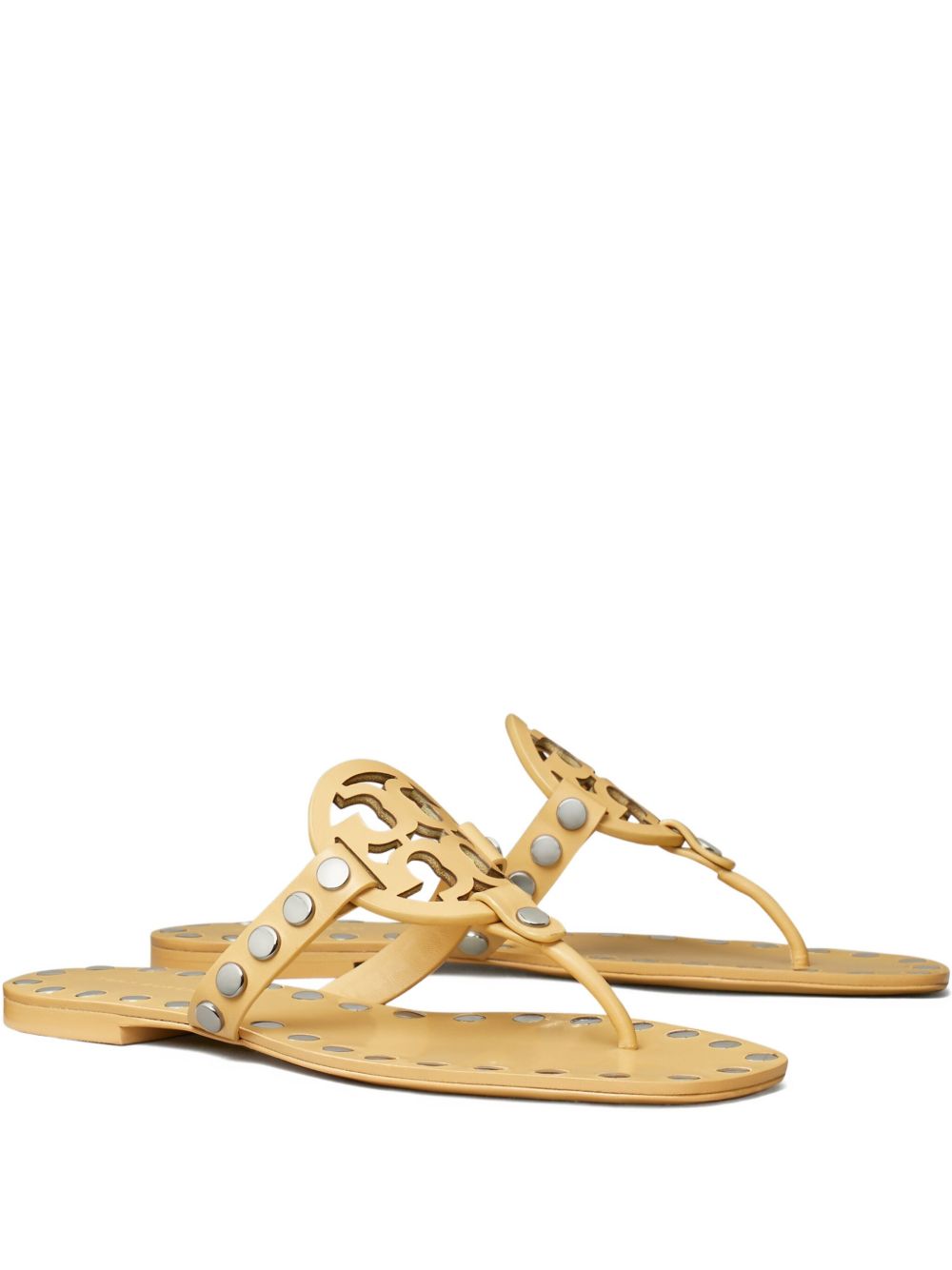 Tory Burch Women's Studded Miller Patent Flat Sandals