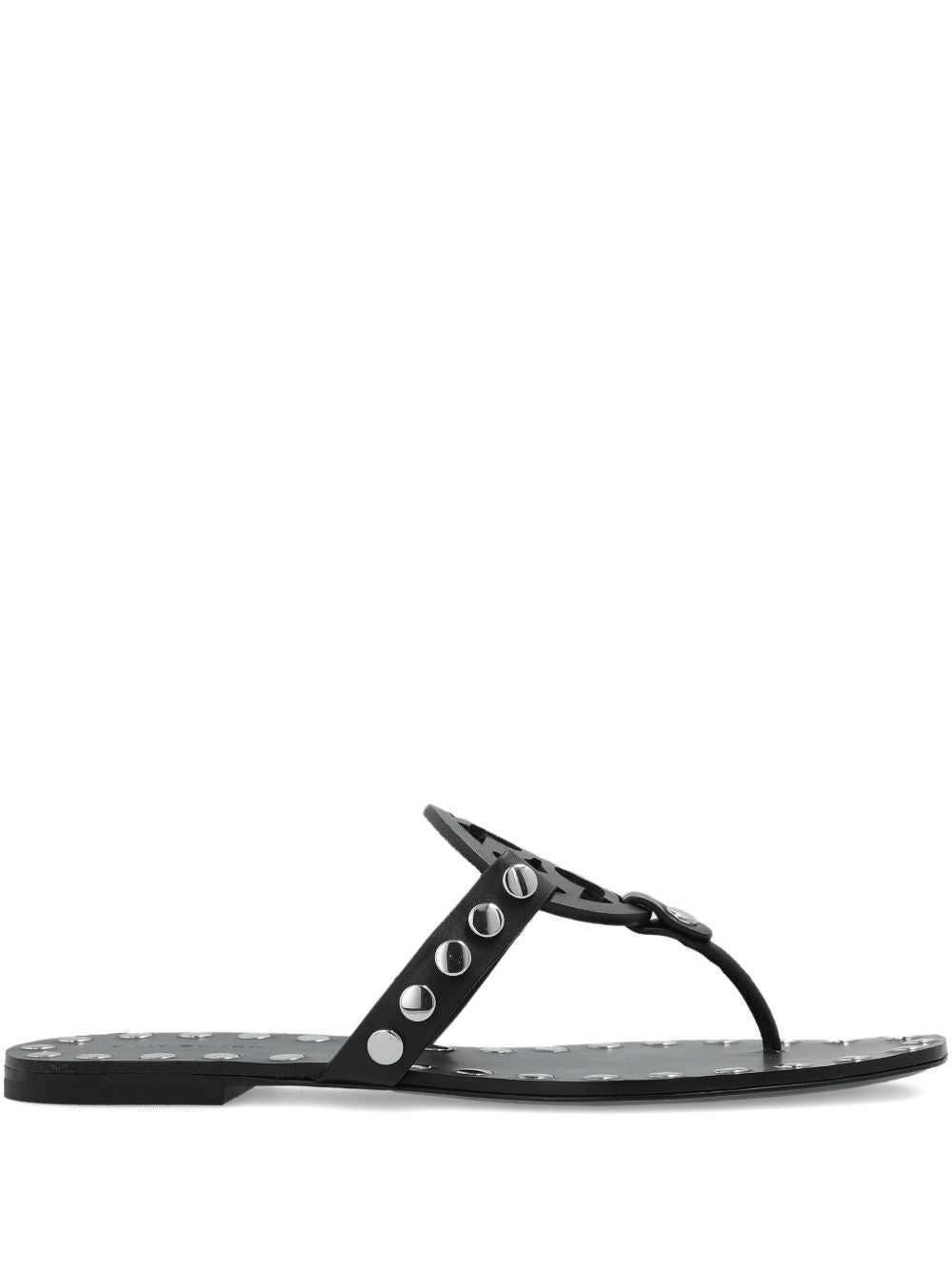 Tory Burch Women's Studded Miller Patent Flat Sandals