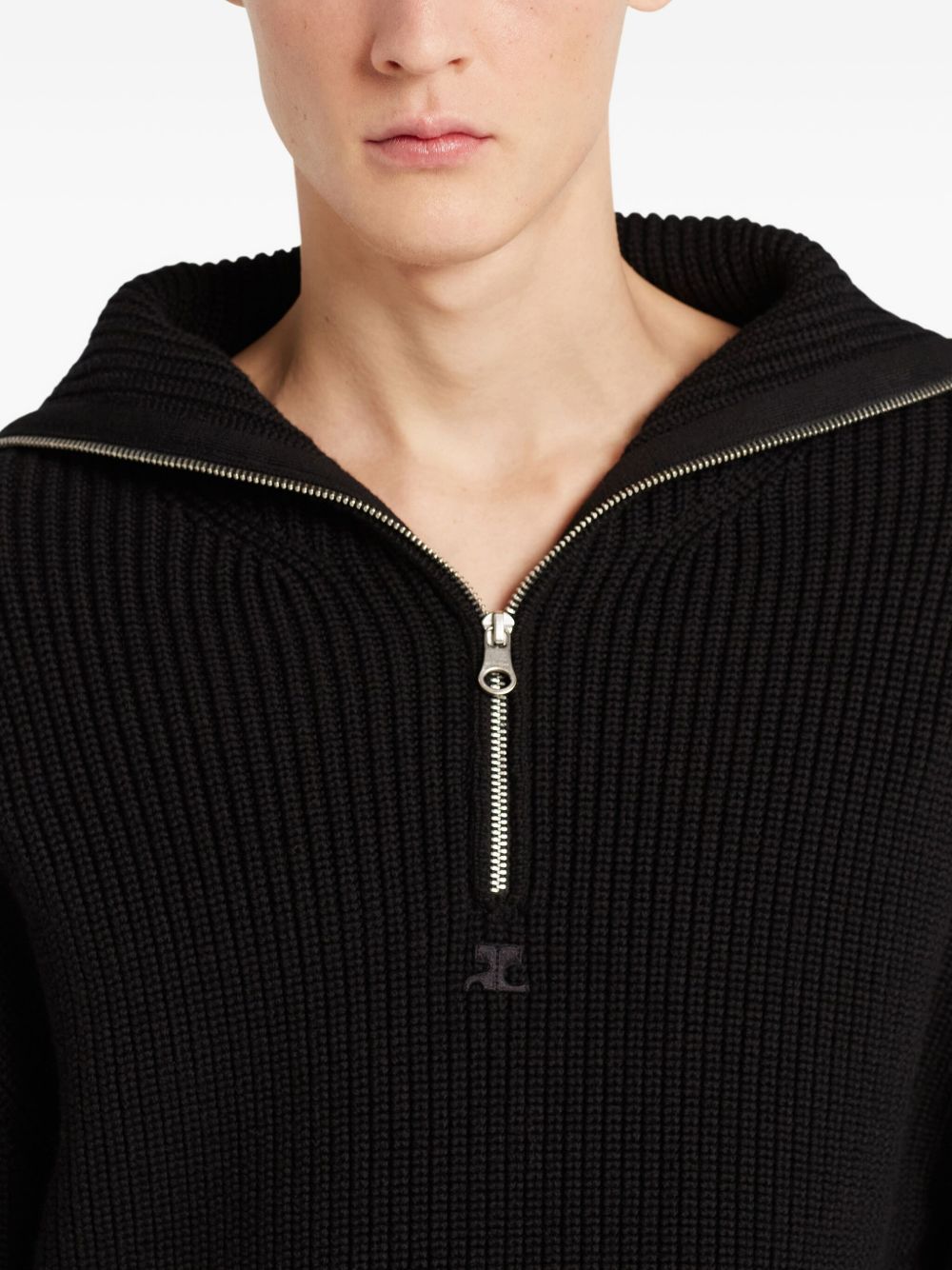 Courreges Pre Women's Zipped Wool Sweater