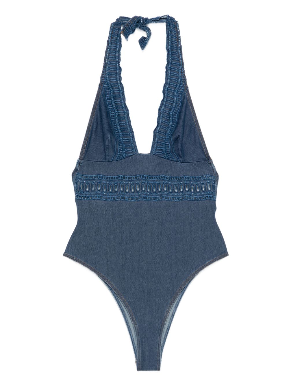 Ermanno Scervino Women's Crochet-Lace Halter Swimsuit