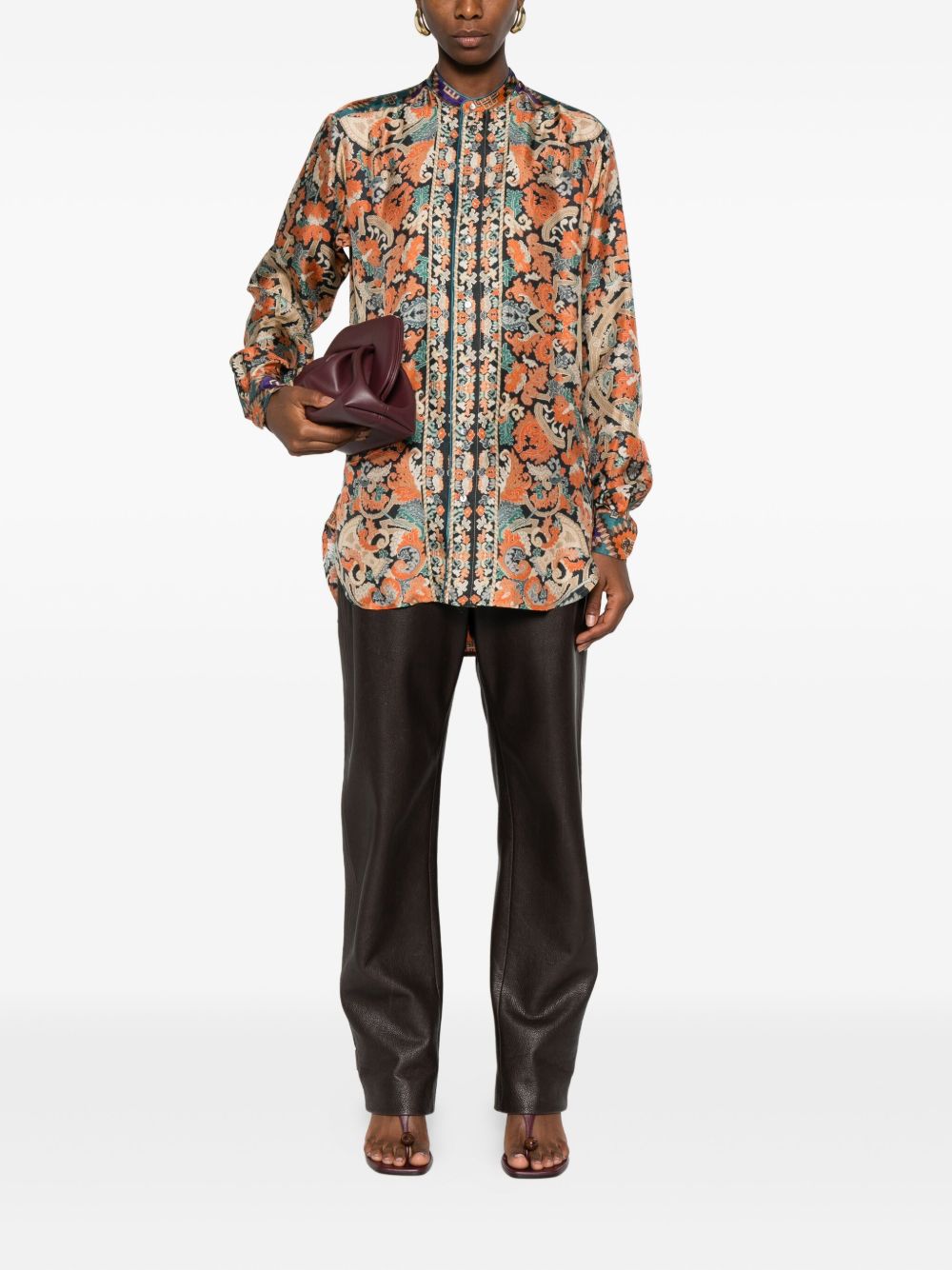 Pierre Louis Mascia Women's Printed Silk Shirt