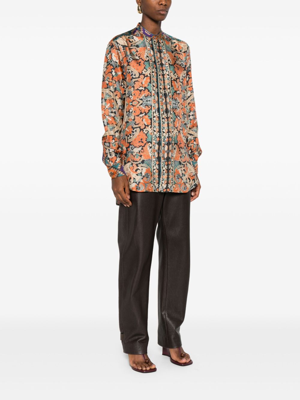 Pierre Louis Mascia Women's Printed Silk Shirt