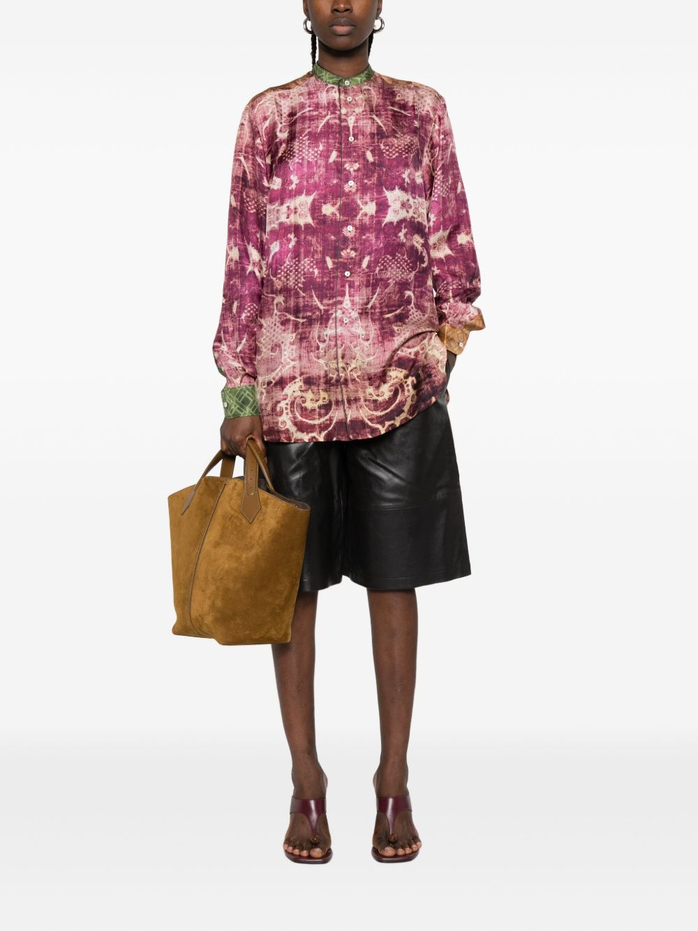 Pierre Louis Mascia Women's Printed Silk Shirt