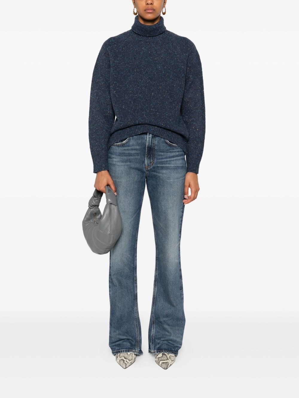Beyou Women's Wool Turtle-Neck Sweater