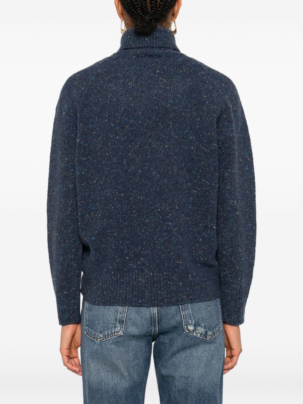 Beyou Women's Wool Turtle-Neck Sweater