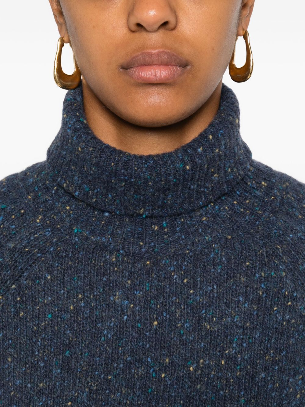 Beyou Women's Wool Turtle-Neck Sweater