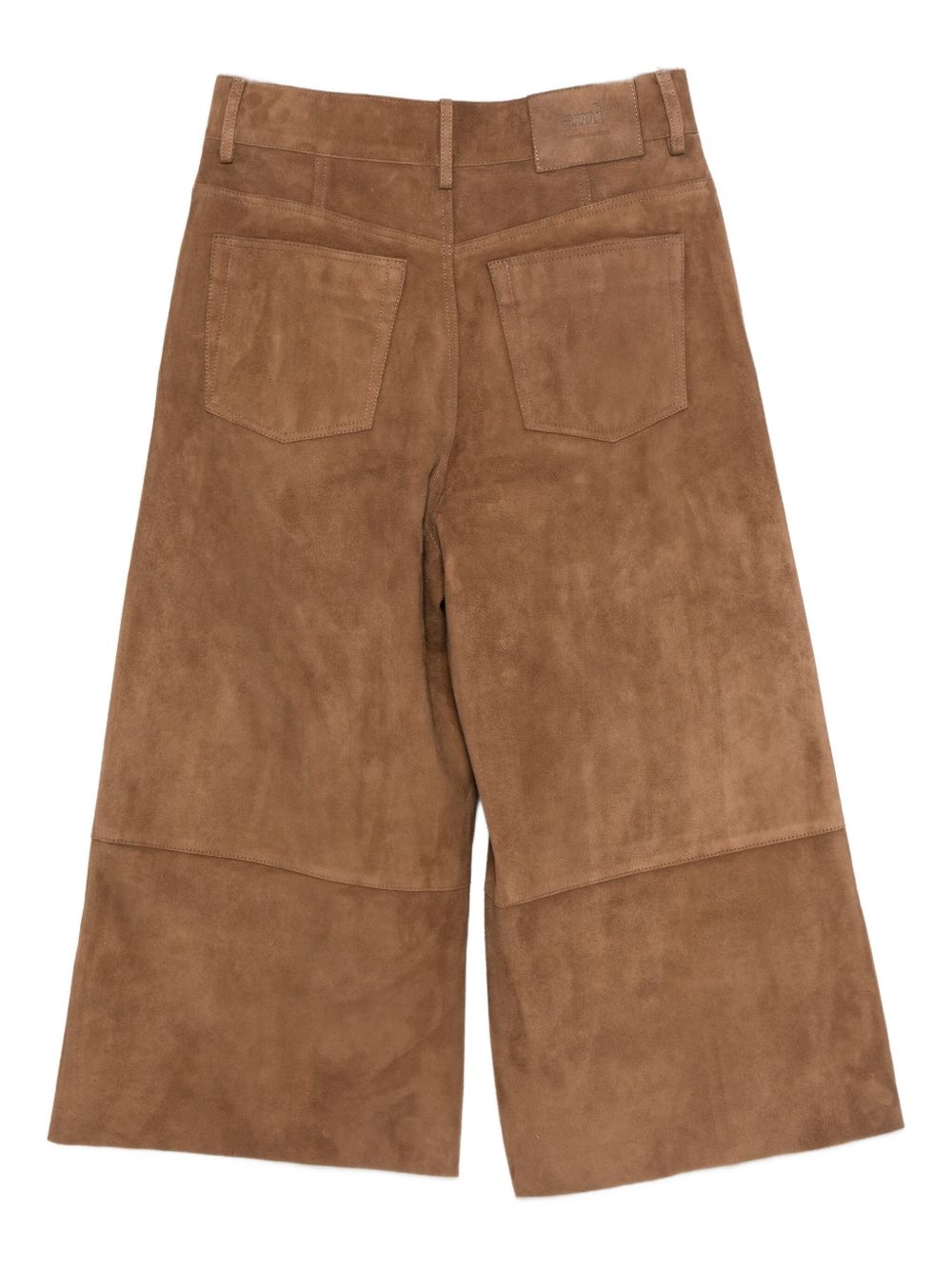 Ami Paris Women's Suede Leather Trousers