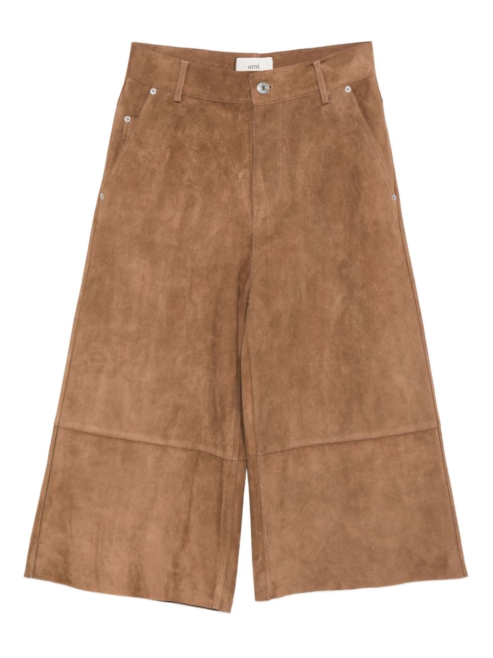 Ami Paris Women's Suede Leather Trousers