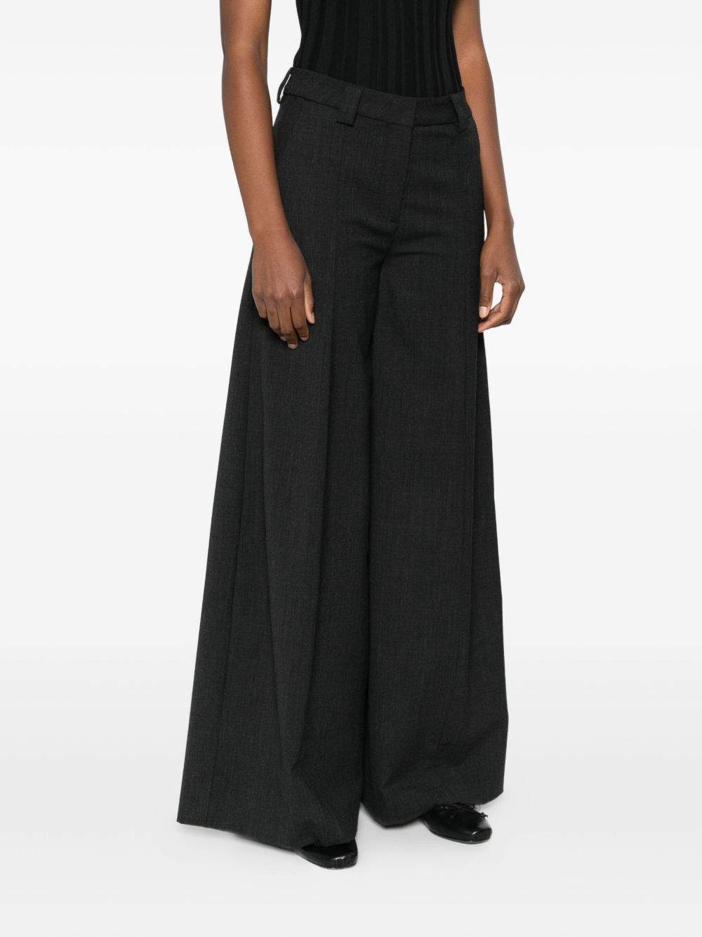Thelatest Alma Wool Blend Wide-Leg Trousers