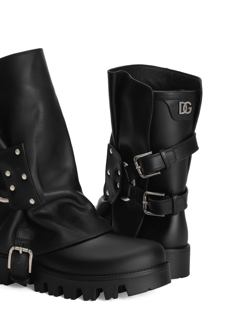 Dolce & Gabbana Women's-Biker Ankle Boots With Buckles