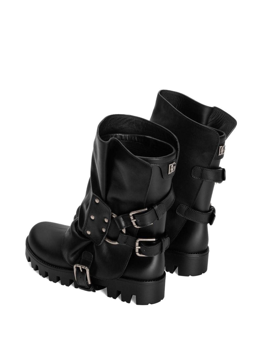 Dolce & Gabbana Women's-Biker Ankle Boots With Buckles
