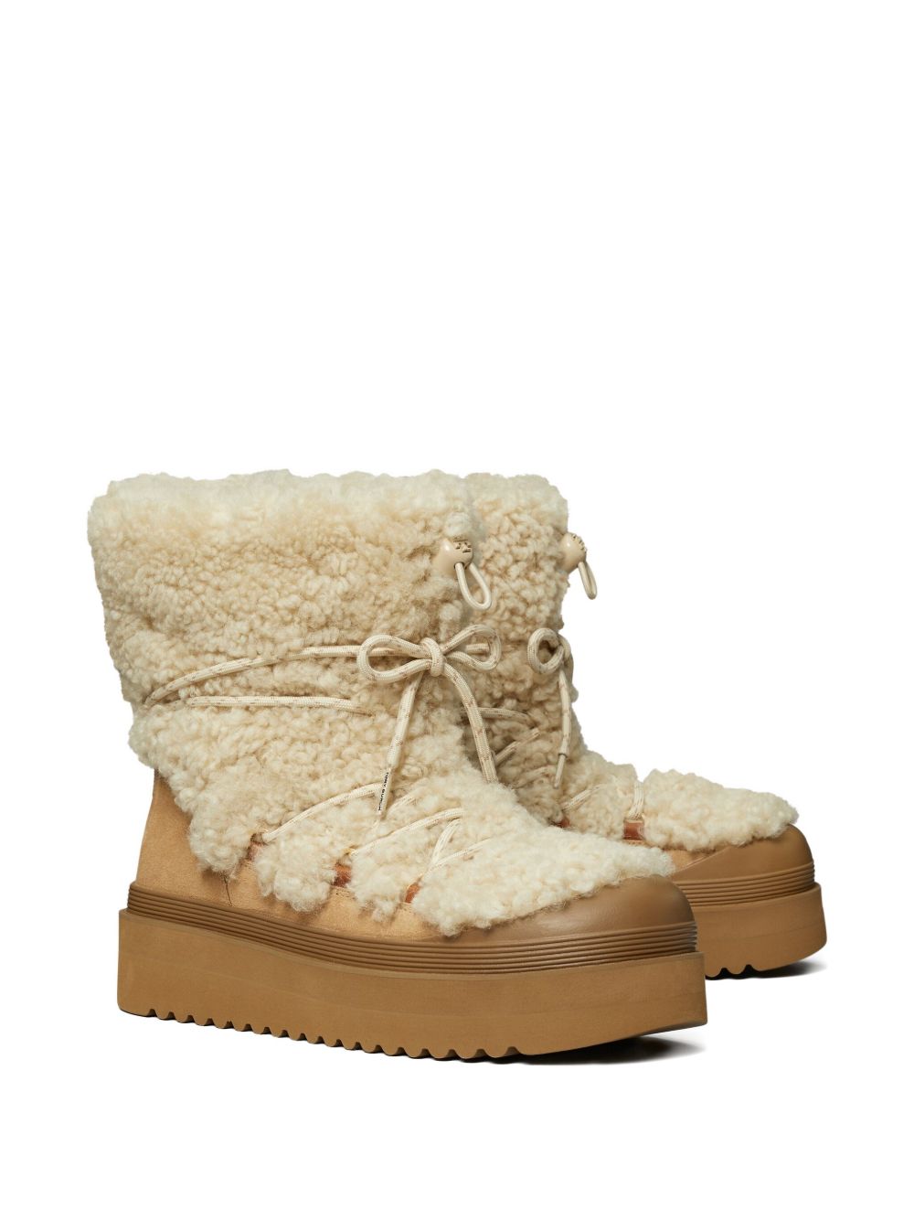 Tory Burch Women's Mellow Shearling Platform Boots.