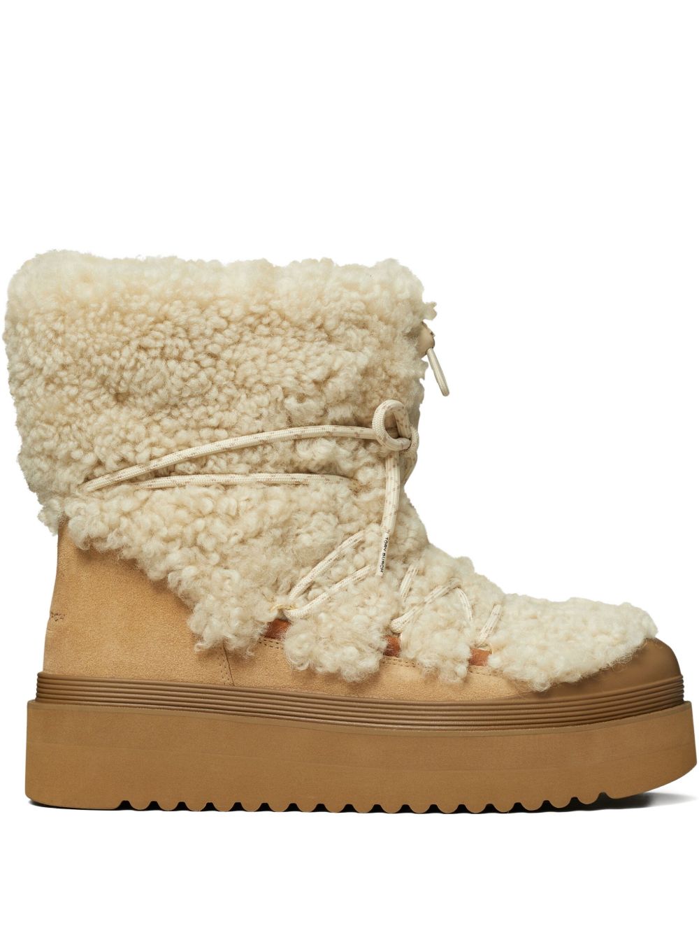 Tory Burch Women's Mellow Shearling Platform Boots.