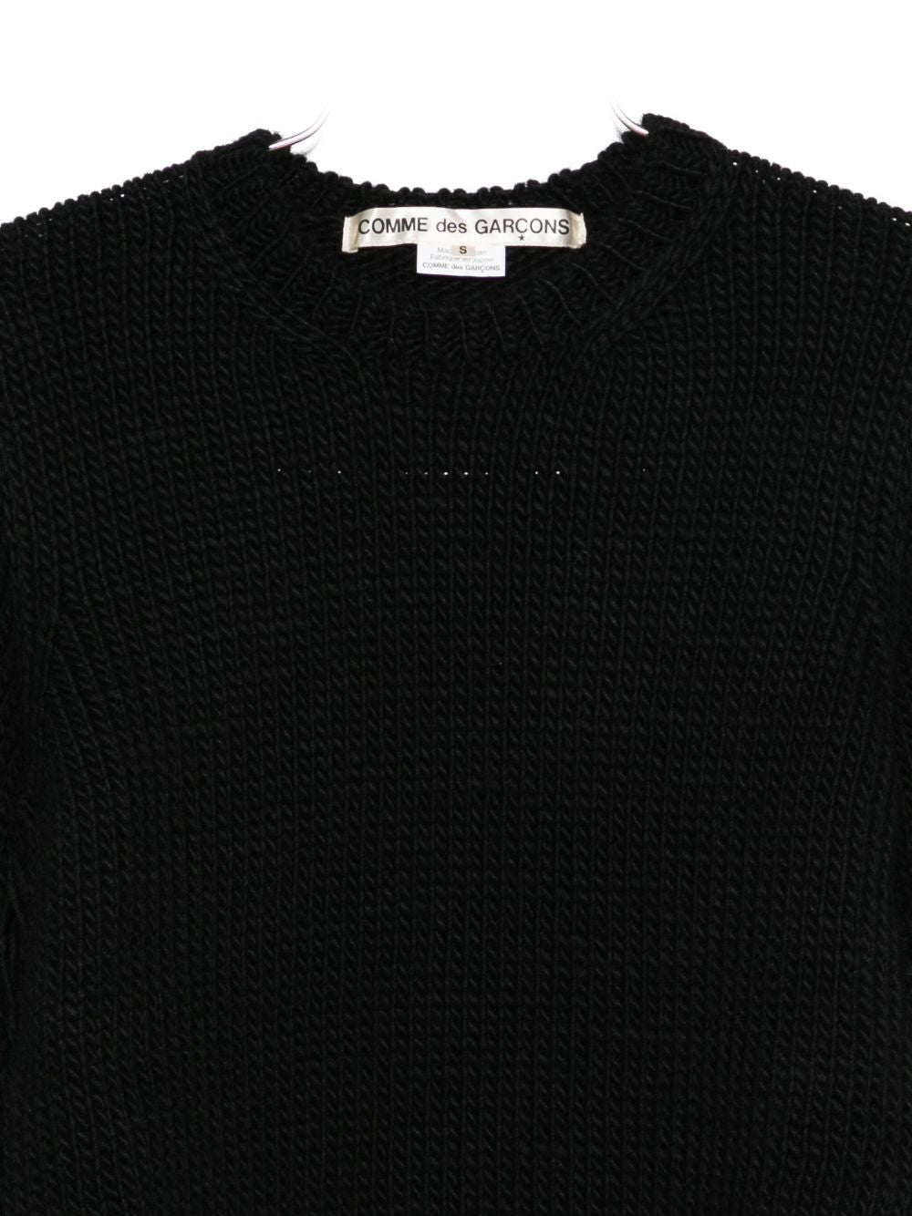 Comme Des Garã§Ons Fringed Wool Top