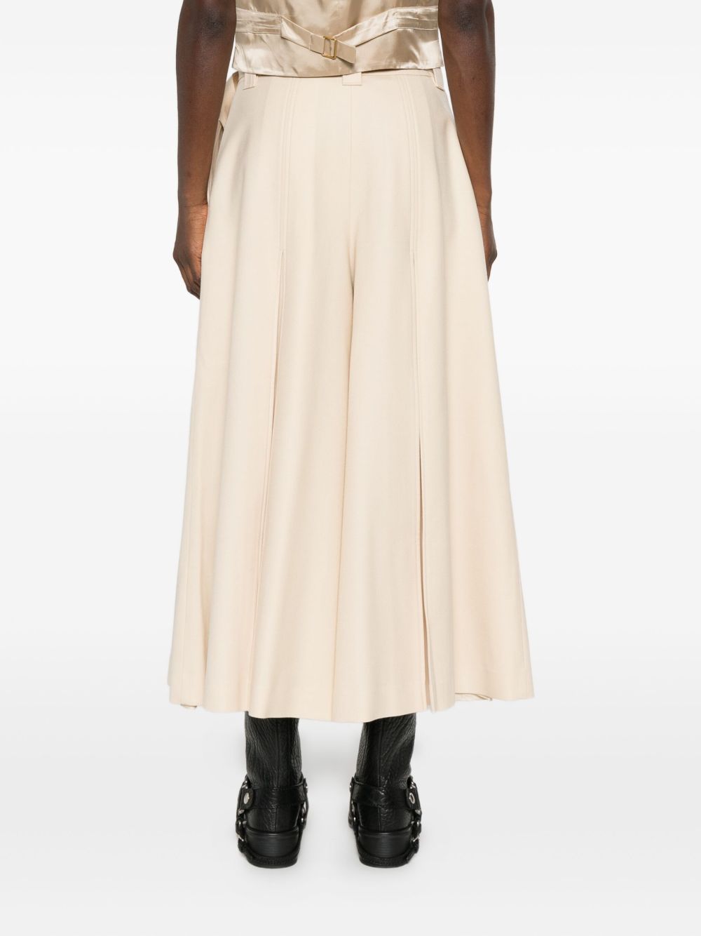 Zimmermann Women's Belted Wide-Leg Wool Blend Trousers