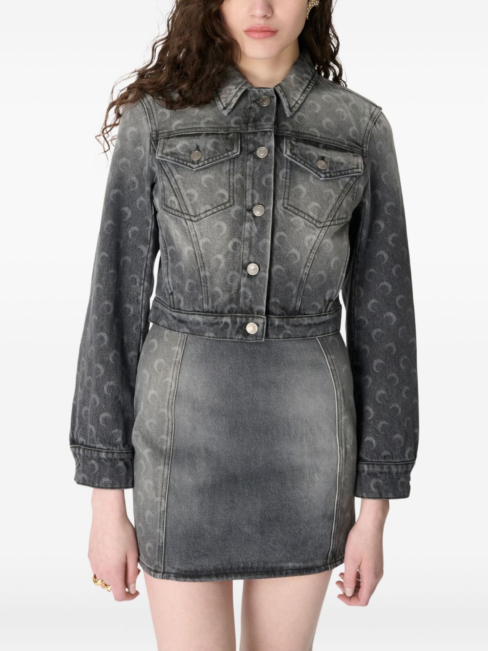 Marine Serre Women's Moon Laser Denim Jacket