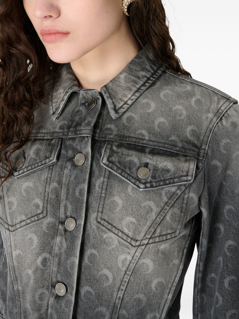 Marine Serre Women's Moon Laser Denim Jacket