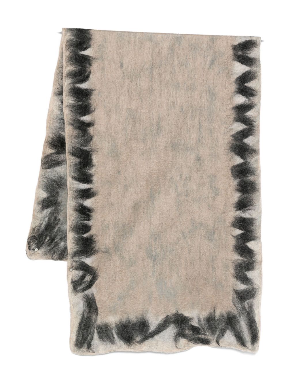 Silvana Manetti Women's Grey Jagged-Edge Scarf.