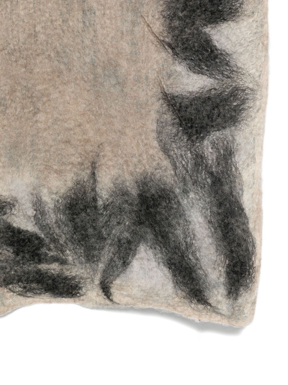 Silvana Manetti Women's Grey Jagged-Edge Scarf.