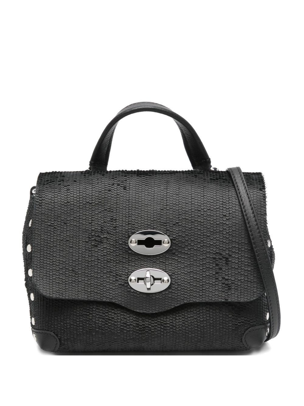Zanellato Postina® Baby Bag In Amoretto Black Etna Leather