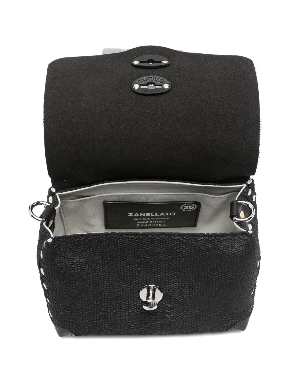Zanellato Postina® Baby Bag In Amoretto Black Etna Leather