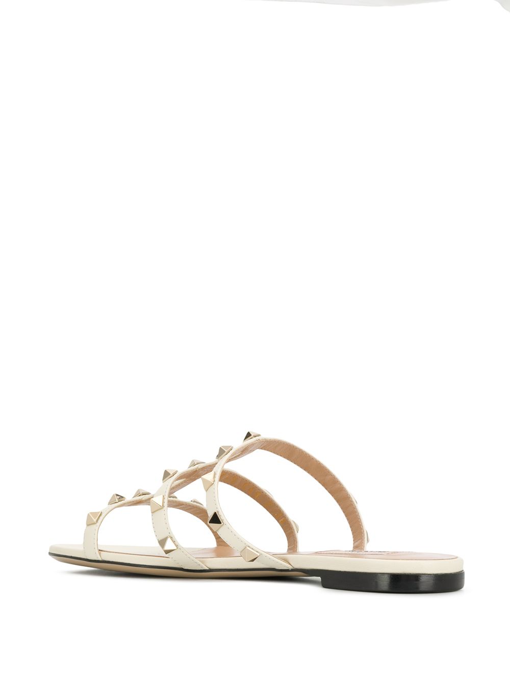 Valentino Garavani Women's Rockstud Laminated Nappa Slide Sandal