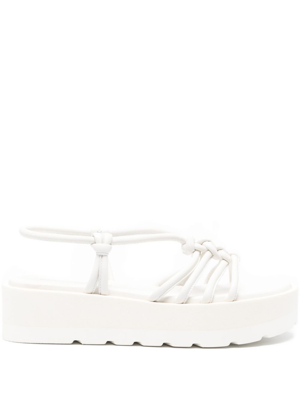 Gianvito Rossi Women's Hebe Leather Knotted Platform Sandals.