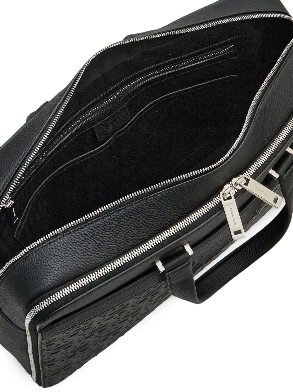 Ferragamo Men's Embossed Gancini Briefcase