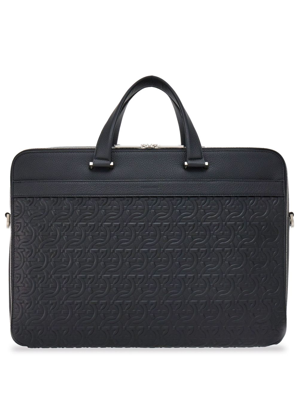 Ferragamo Men's Embossed Gancini Briefcase
