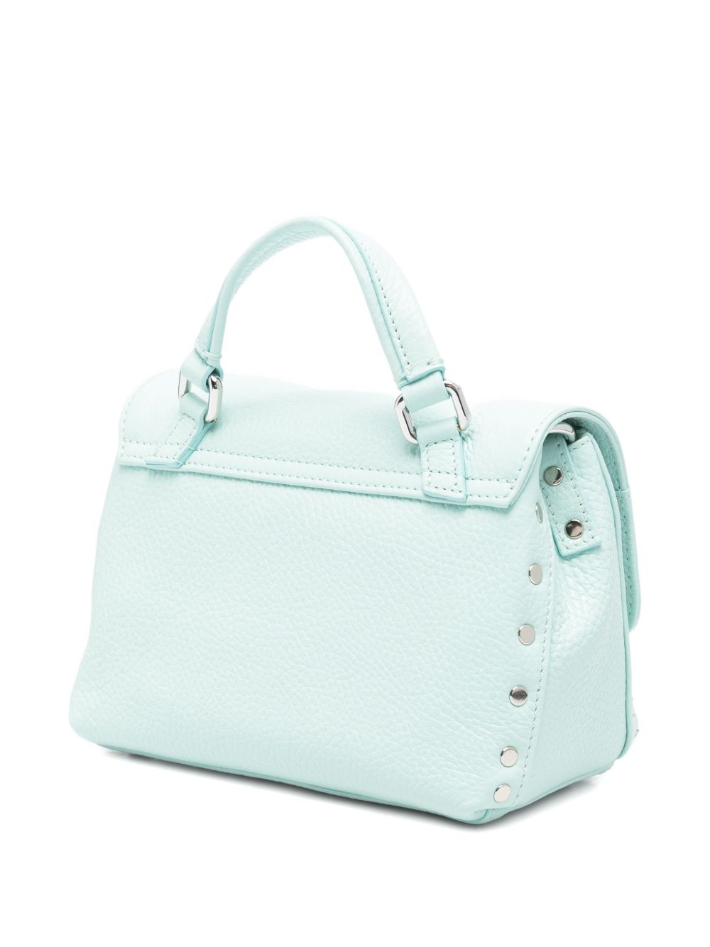 Zanellato Women's Postina® Baby Bag In Hammered Leather Blue Celentano