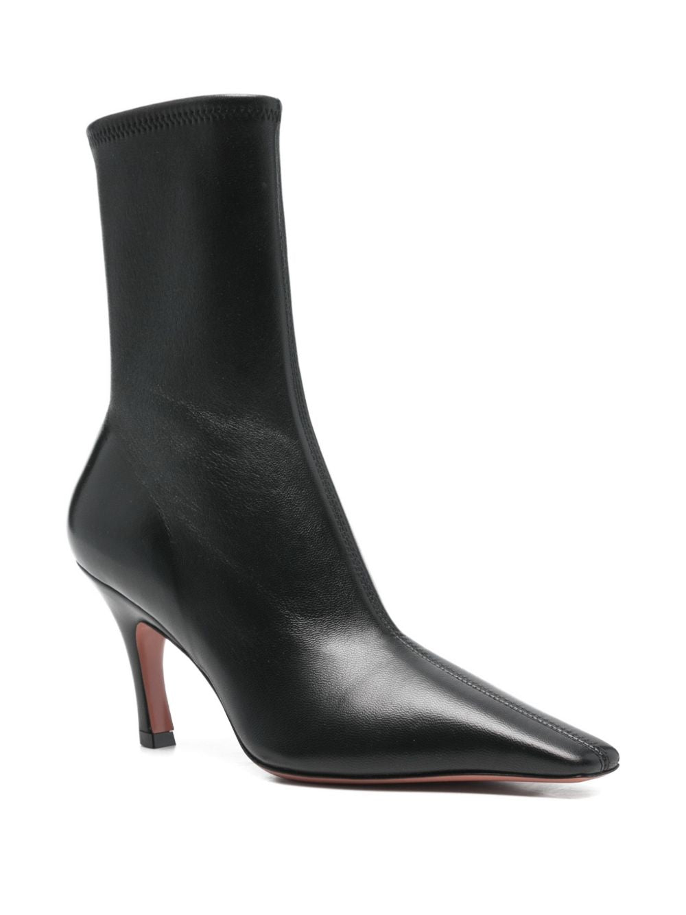 Amina Muaddi Women's Jamie Stretch Bootie 80 Black Stretch Nappa