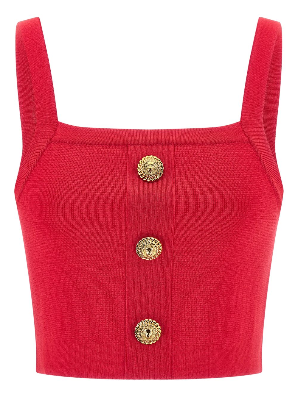 Balmain Women's Knit Bralette Top With Buttons