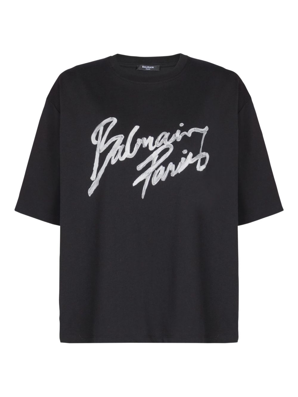 Balmain Women's Boxy T-Shirt With Brush Print