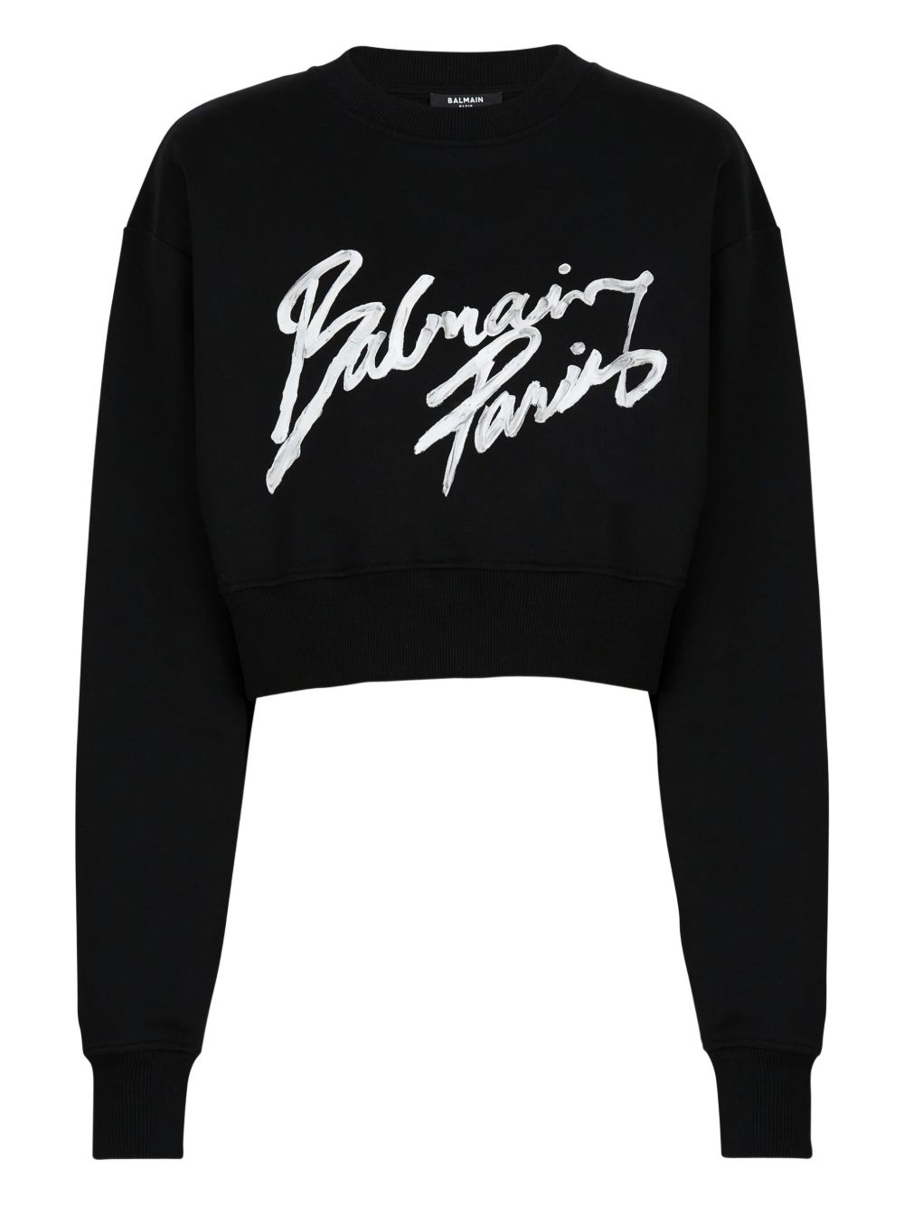 Balmain Women's Logo Cropped Sweatshirt