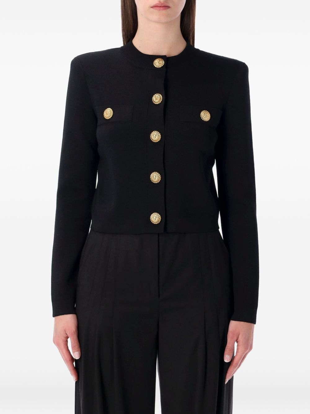 Balmain Women's Buttoned Crewneck Cardigan