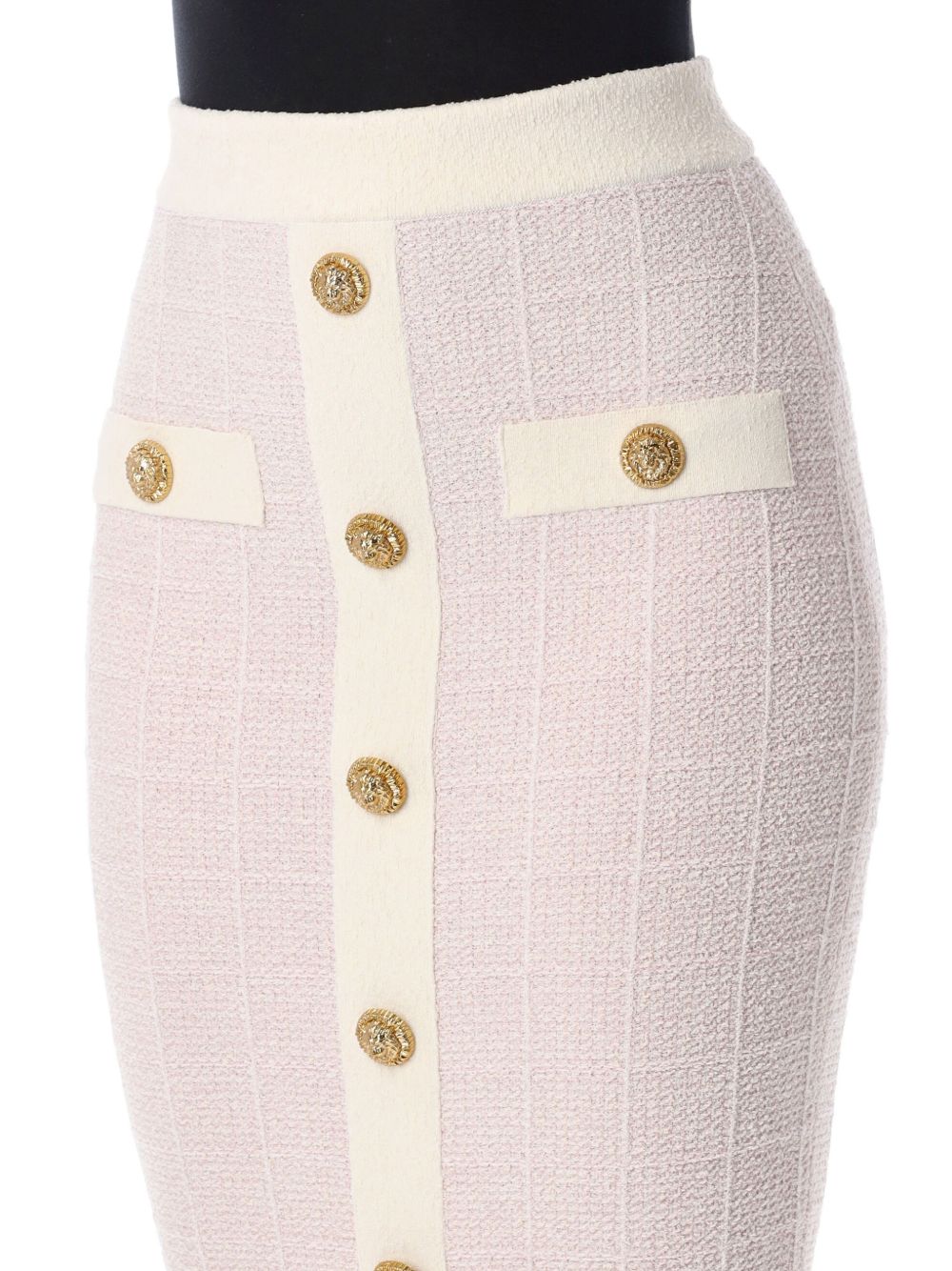 Balmain Women's Tweed Long Skirt
