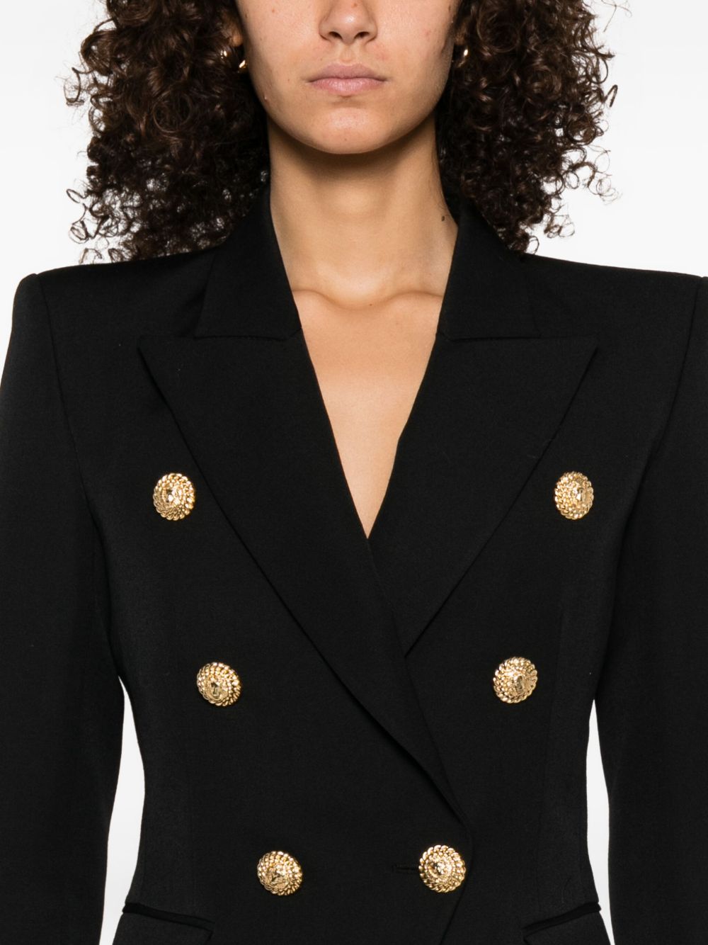 Balmain Women's Double-Breasted Wool Blazer