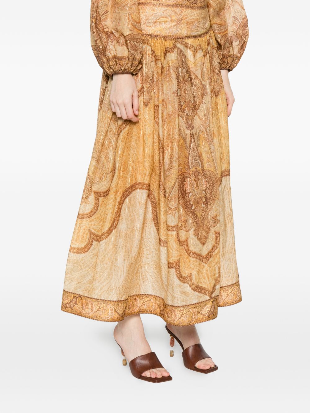 Zimmermann Women's Wanderlust Cotton And Silk Maxi Skirt