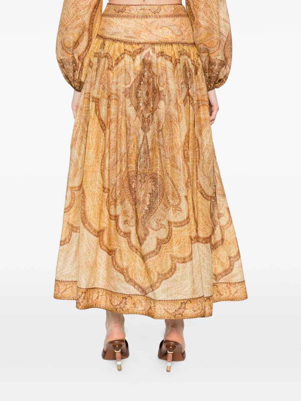 Zimmermann Women's Wanderlust Cotton And Silk Maxi Skirt