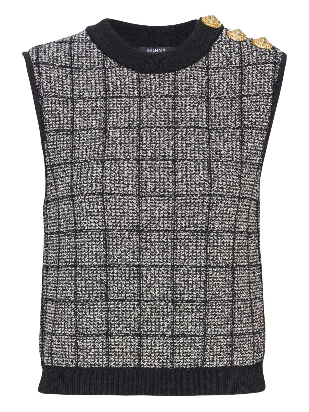 Balmain Women's Tweed Tank Top