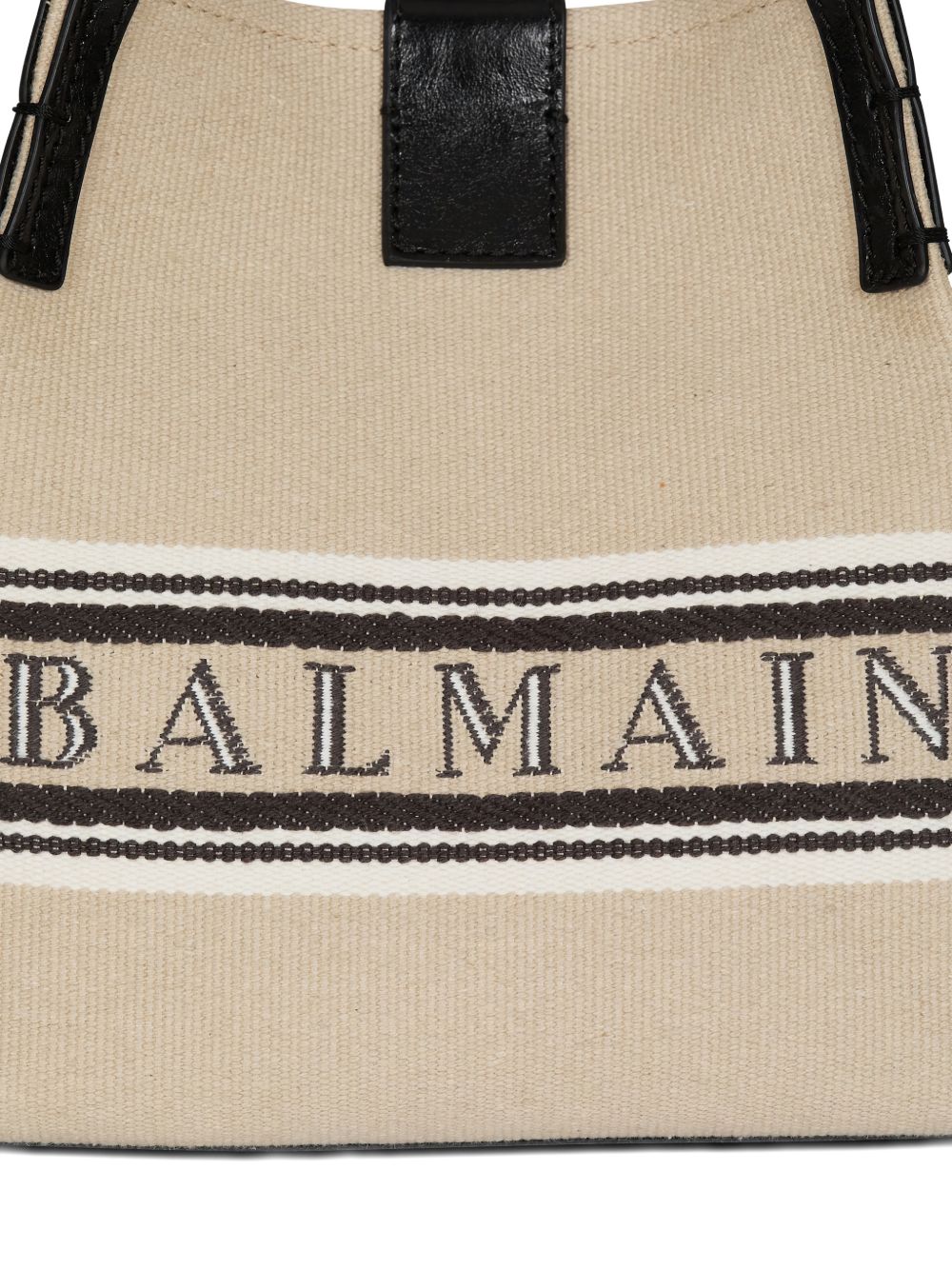 Balmain Women's Release Bucket Bag In Canvas And Calfskin