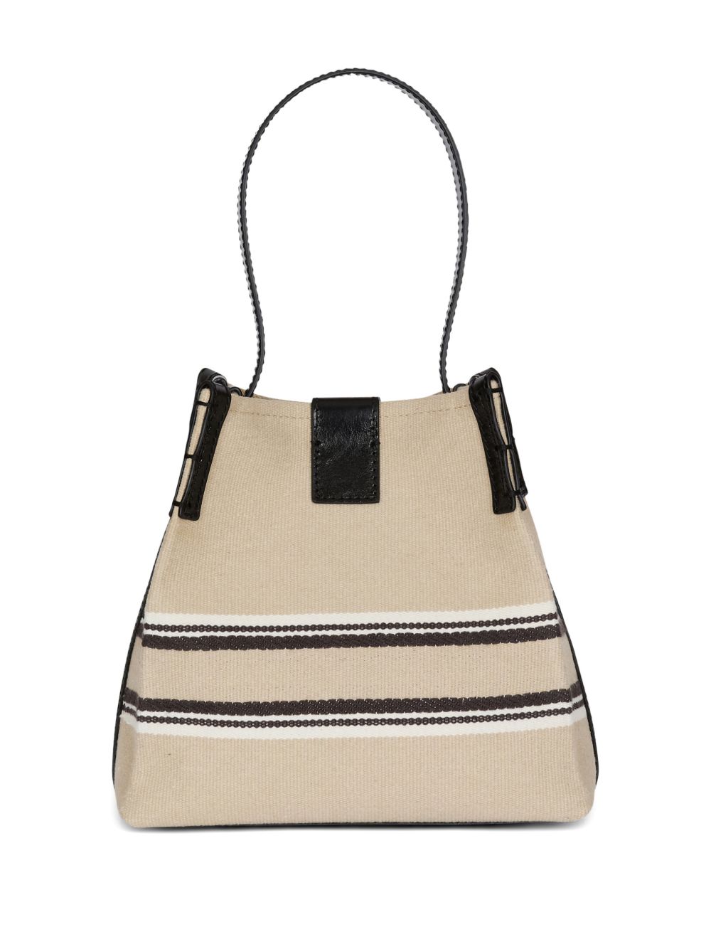Balmain Women's Release Bucket Bag In Canvas And Calfskin