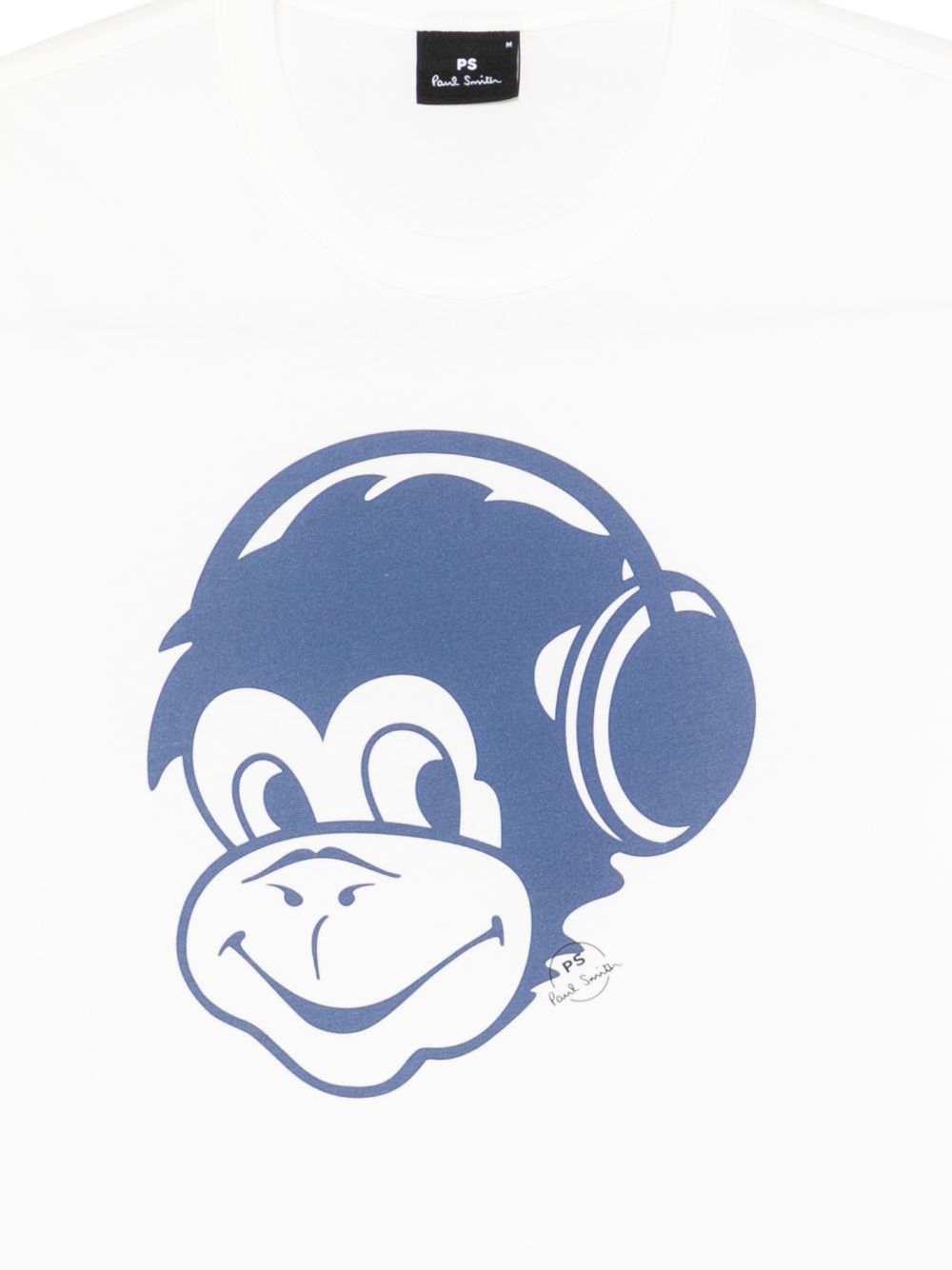 Ps By Paul Smith Men's Monkey Headphone Cotton T-Shirt