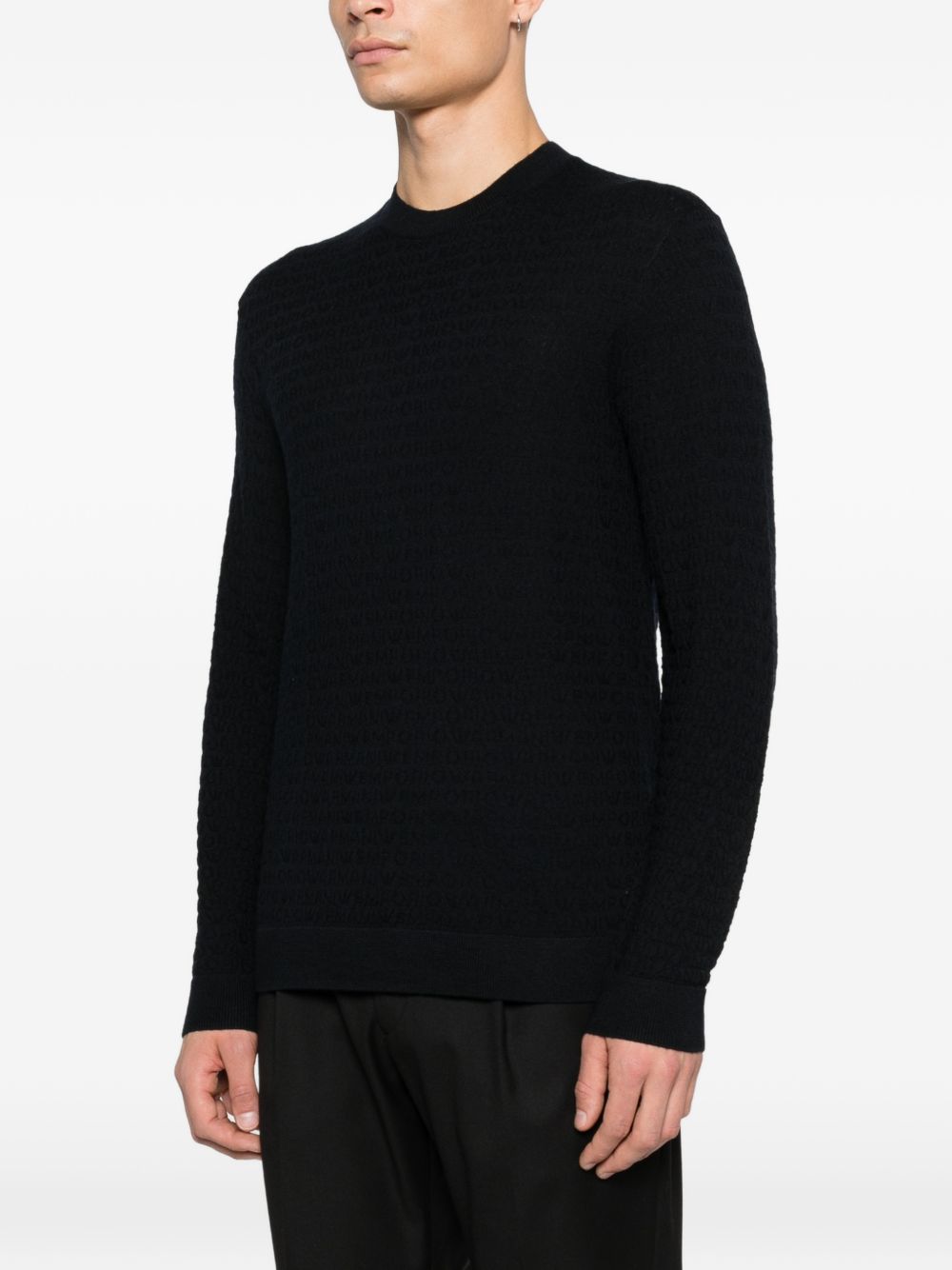 Emporio Armani Men's Wool Crewneck Sweater