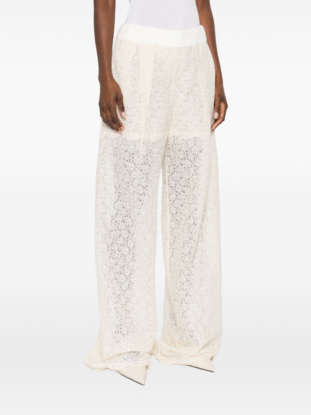 Ermanno Scervino Women's Embroidered Wide-Leg Trousers
